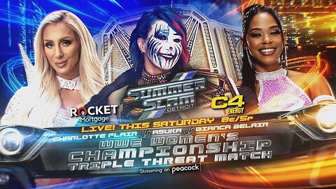 Asuka vs Charlotte Flair vs Bianca Belair WWE SummerSlam Full Match 2023