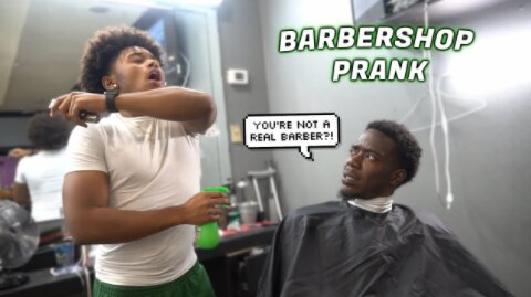 fake barber prank in the hood