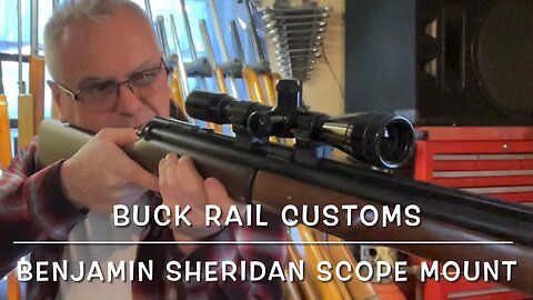 Buck rail Benjamin Sheridan combo scope mount set on my 397pa with Burris 7x scout scope too cool!