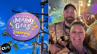 We Were In The Parade & Tossing Beads At Universal Studios Mardi Gras 2023 | Universal Florida