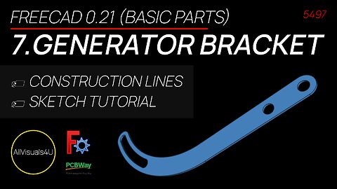 ⚙ Generator Bracket - FreeCAD For Beginners - Learn CAD Online