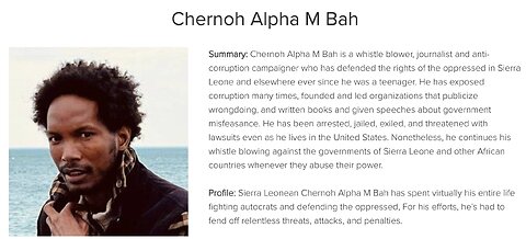 Chernoh Bah, Part 1
