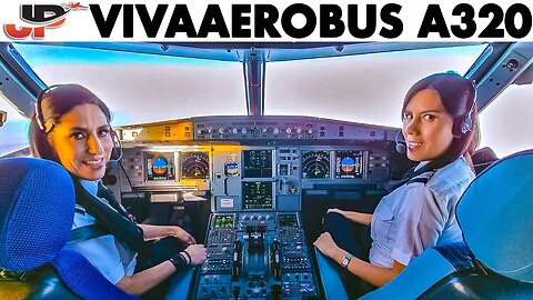 VivaAerobus Airbus A320 Cockpit "Girl Power"