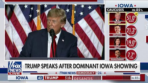Trump's Iowa Caucus Victory Speech: 'It's Time For The Country To Come Together'