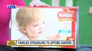 Families struggling to afford diapers in Tampa Bay area