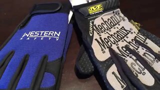 Comparing Western Safety and Mechanix work gloves