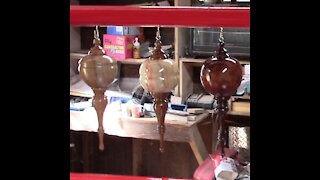 #R003 Woodturning Hollow Globe Christmas Ornaments Part 2