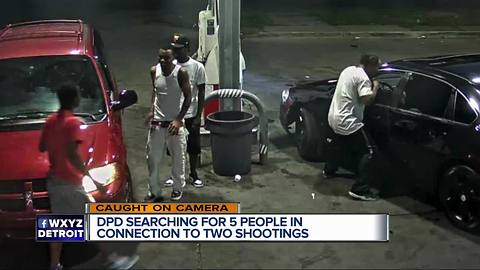 DPD searching for 5 people in connection with two shootings