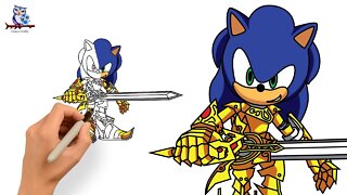 How to Draw Excalibur Sonic the Hedgehog - Art Tutorial