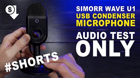 Simorr Wave U1 USB Condenser Mic RAW + EQ SOUND TEST #shorts