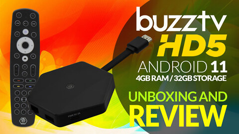 Buzztv HD5 Dongle | Android 11 - 4GBRAM 32GB Storage | Unboxing and Review