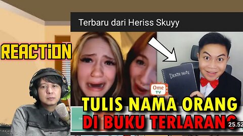 Heriss Skuy Tebak nama (Reaction) | NAMA MEREKA ADA DI BUKU TERLARANG