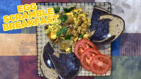 Egg n Potato Breakfast Scramble! A hearty way to start your day.