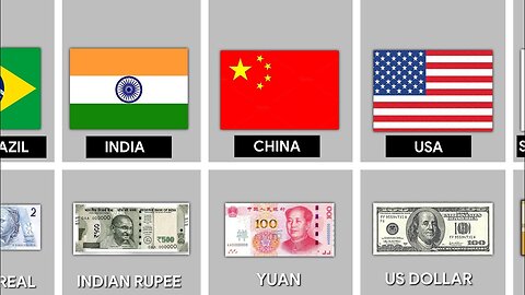 MONEY CURRENCY AND FLAGS of 30 COUNTRIES