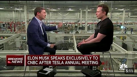 Tesla CEO Elon musk exclusive after Tesla annual meeting