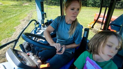 Baling Hay with my Boy - 3rd Cutting Grass Hay - Pre-Equipment Demo Collect Rush! (throwback 2021)