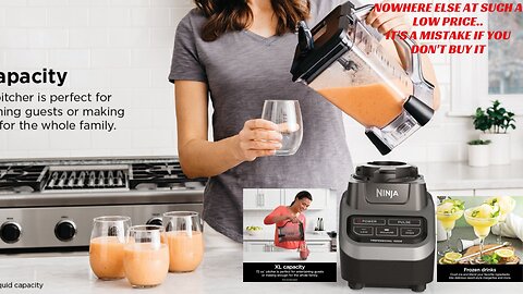 1000-Watt Base and Total Crushing Technology for Smoothies, Ice and Frozen Fruit, Black, Blender