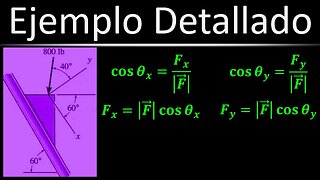 [Práctica] (Ej. 12) Descomposición de un Vector en X y Y | Estática