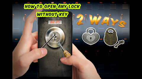 How to open lock - 2 ways to open a lock 🔴 new without Key