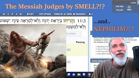 The Messiah Judges by Smell?!? (And, so do the Nephilim?!?)