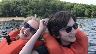 Paddle boating on Greenbriar Lake Maryland