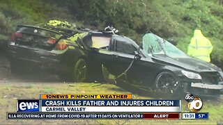 Crash kills father and injures children
