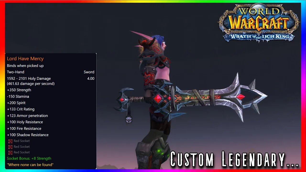 WoW WotLK Classic PvP: I MADE MY OWN LEGENDARY (Arms Warrior) Level 80 PvP  - SPP