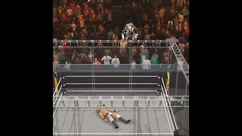 WWE 2K23 Omega DIVING OFF THE CAGE #wwe2k23gameplay #wwe2k23universe #wwe2k23