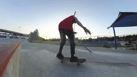 Slow Motion Video - Skateboarding 2023 - Heel flip Heel Flip combo - saratoga new york skate park
