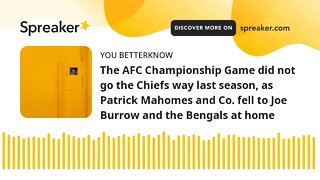 The AFC Championship Game did not go the Chiefs way last season, as Patrick Mahomes and Co. fell to