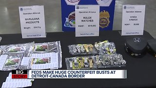 Feds make huge counterfeit busts at Detroit-Canada border