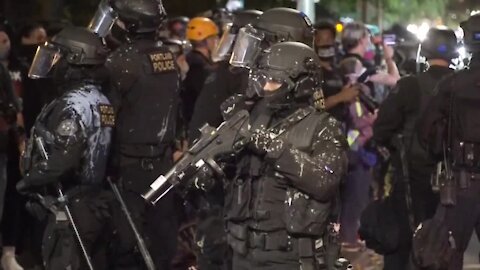 Late night protest in Portland, Oregon, declared unlawful