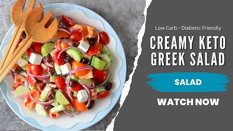 Creamy Keto Greek Salad Recipe | Low Carb Recipes