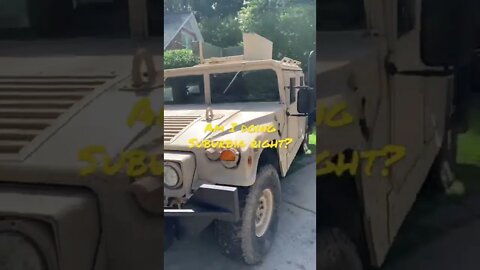 HMMWV in the suburbs