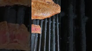 Grilling two 1.5in Wagyu T-bones