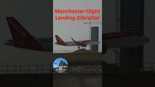 Manchester Flight Landing @ Gibraltar #shorts