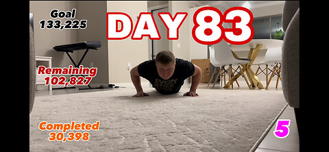 March 24th. 133,225 Push Ups challenge (Day 83)