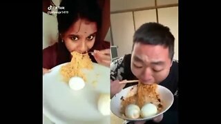 Who will win INDIA Vs CHINA - Funny Food Challange On Tik Tok