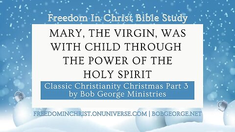 Mary, The Virgin, Was With Child Through The Power of the Holy Spirit by BobGeorge.net