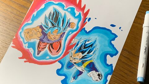 Goku and Vegeta Drawing