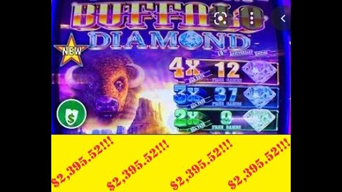 $2,395.52 win on Buffalo Diamond Slot Machine at The Brass Ass casino in Cripple Creek, Colorado