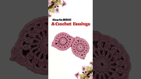 How To Crochet A Leaf Earrings #shorts