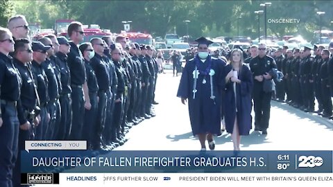 Daughter of fallen firefighter graduates high school