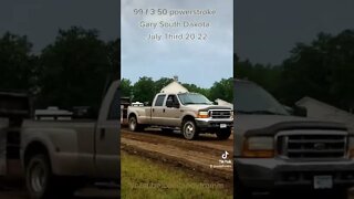 1999 F350 7.3L Powerstroke Dually 6 Speed Manual SledPulling Gary South Dakota July 3rd 2022