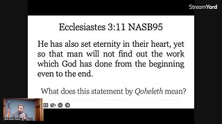 The Book of Ecclesiastes Chapter 3:1-11