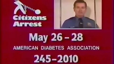 Weird Portland Oregon "Citizen's Arrest Against Diabetes" Tom Potter Local PSA Commercial (1993)