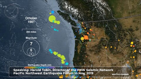 Harold Tobin, director of the PNW Seismic Network highlights all the earthquakes since 1980.