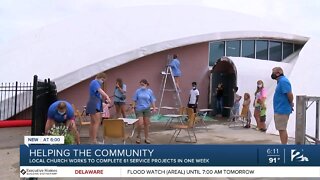 Local church works to complete 61 service projects in one week