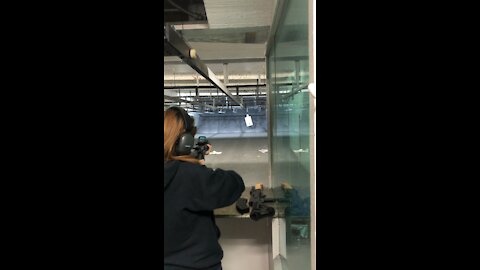 My Wife shooting a Ruger 556/223