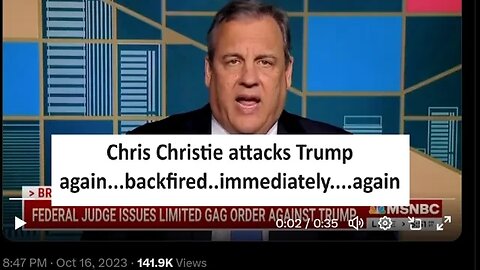 Chris Christie says you must say Trump to beat him tweet is then roasted